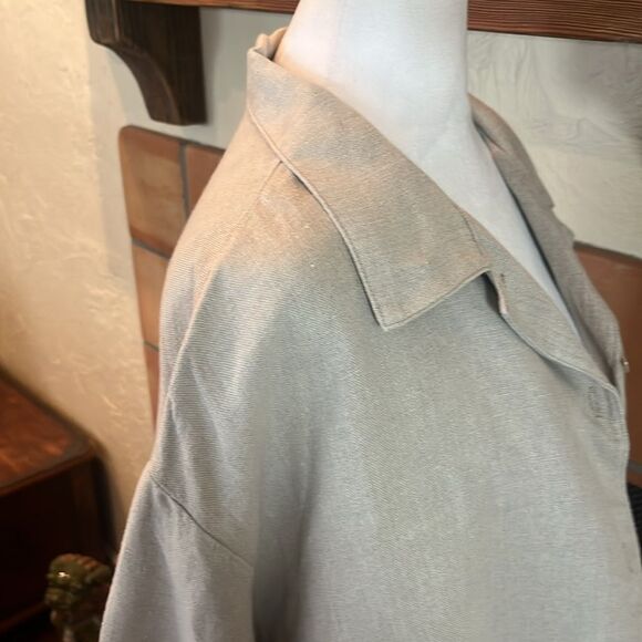 Bryn Walker Oversized Gordan Shirt, Tan, size L - Picture 4 of 10